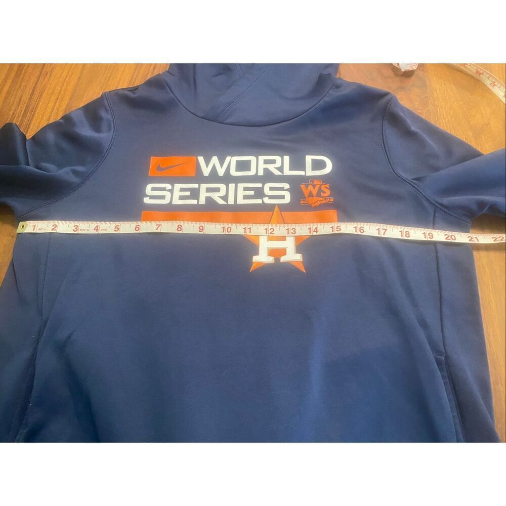 Nike Boys Navy Blue Houston Astros 2022 World Series Pullover Hoodie Size Large - Picture 2 of 8